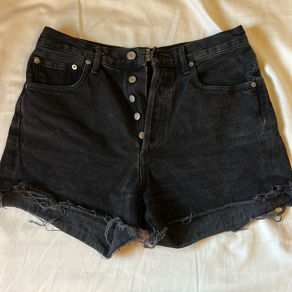 Agolde Black Jean Shorts
